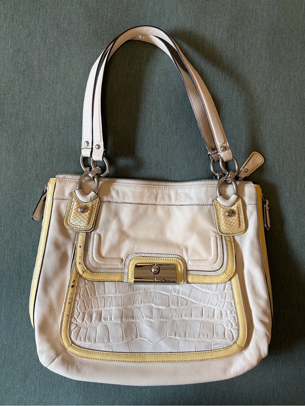 COACH - Kristin Spectator Leather Expandable Side Zips Tote